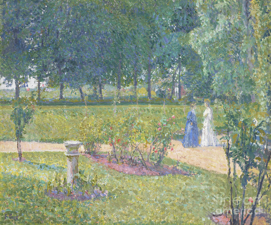 The Garden, Garth House, 1908 Painting by Spencer Frederick Gore