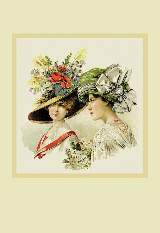 The Garden Hats Painting by Unknown