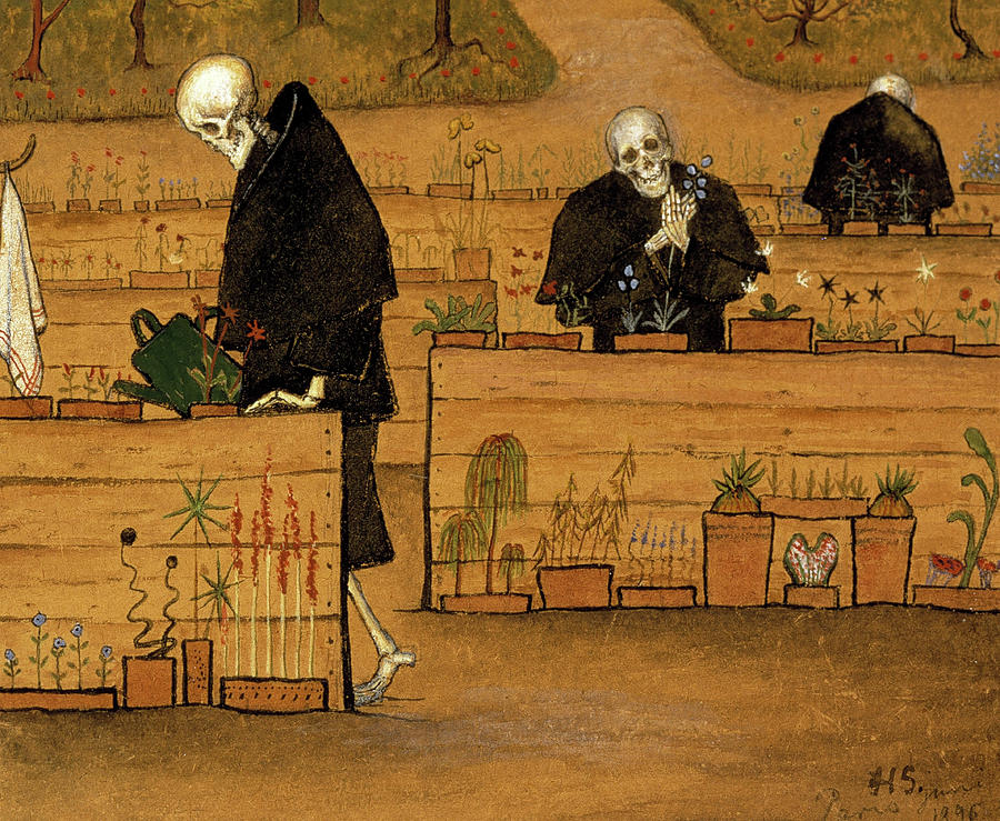 Hugo Simberg Painting - The Garden of Death, 1896 by Hugo Simberg Hugo Simberg Painting - The Garden of Death, 1896 by Hugo Simberg