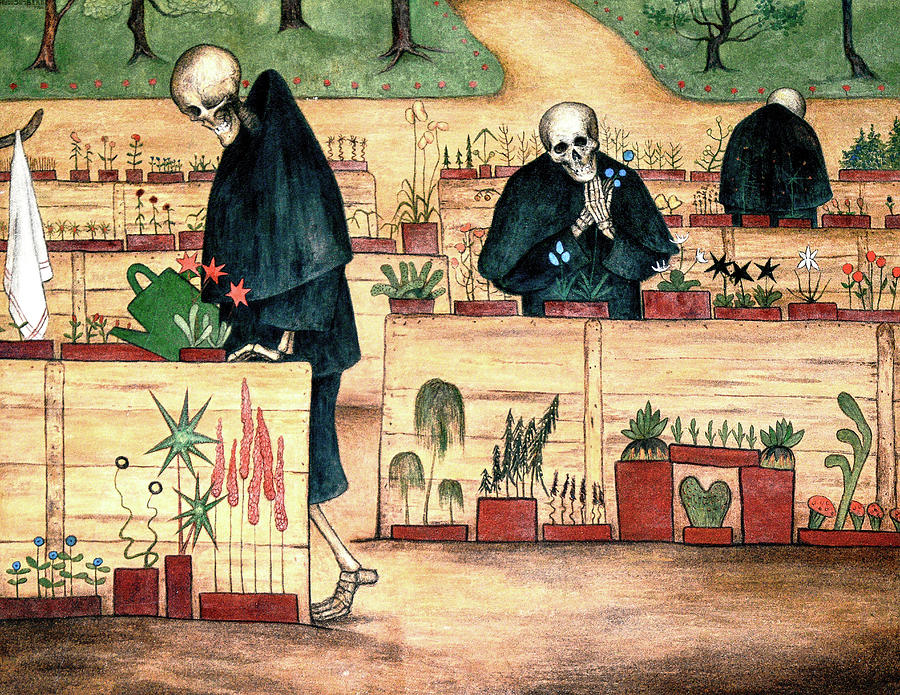Misery Movie Painting - The Garden of Death, Grim Reaper, 1896 by Hugo Simberg