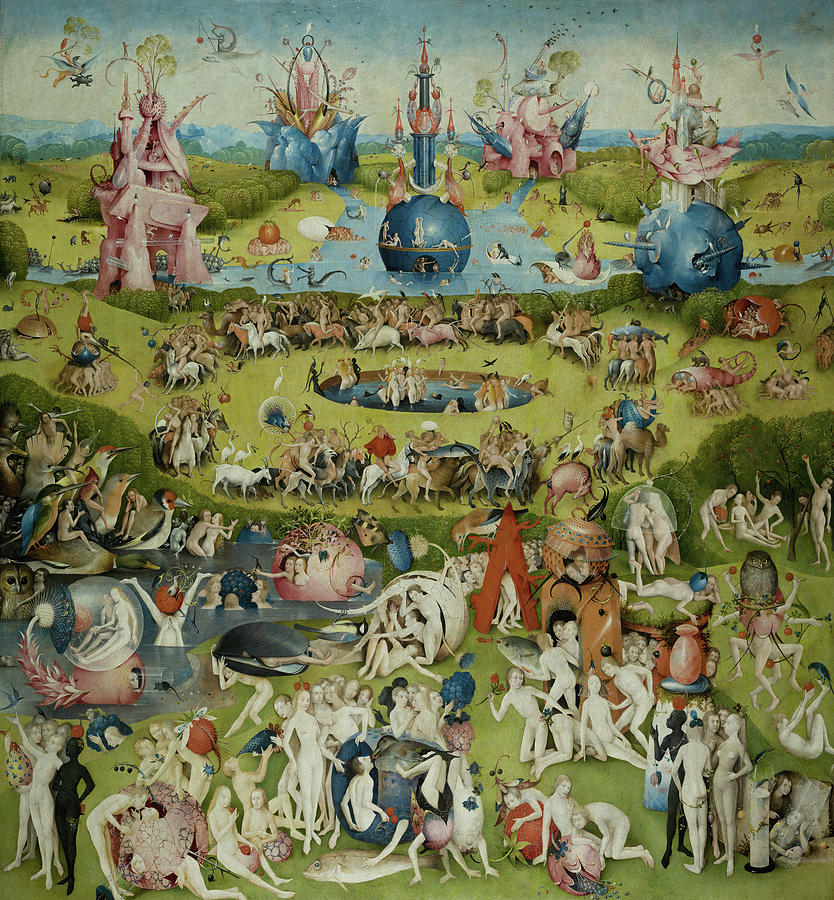 Hieronymus Bosch Painting - The Garden of Earthly Delights, Center Panel by Hieronymus Bosch