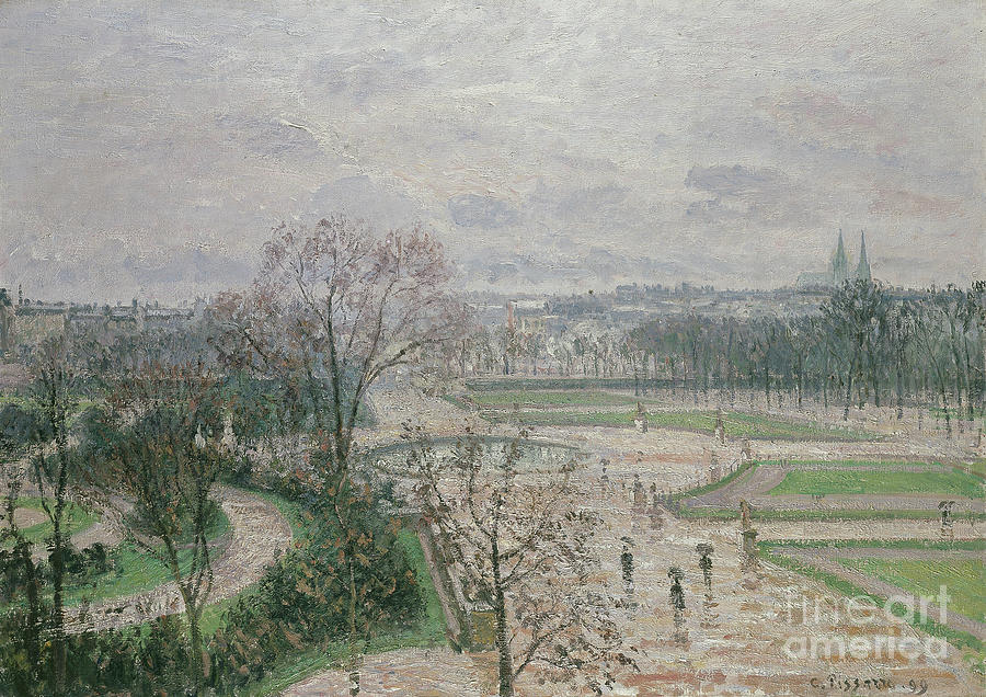 The Garden Of The Tuileries In Rainy Weather, 1899 Painting by Camille Pissarro