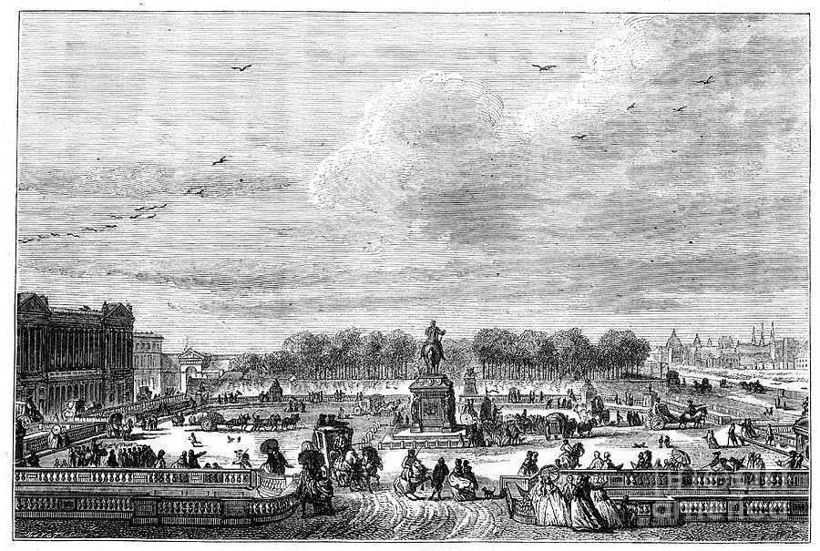 The Gardens Of A French Palace Of King Drawing by Print Collector