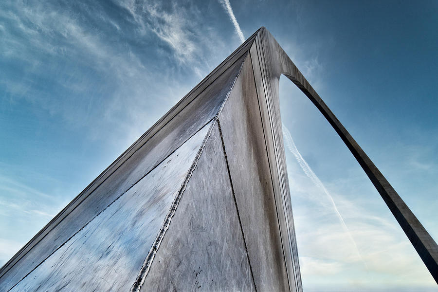 Architecture Photograph - The Gateway "pyramid" At St Louis by Birdie Ni