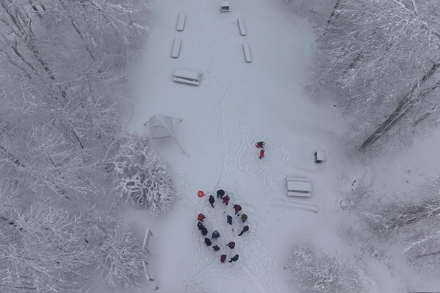 Winter Photograph - The Gathering by Matthias Lscher