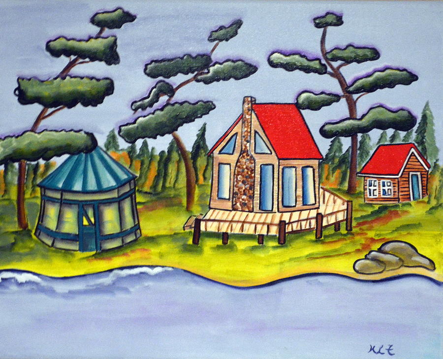 The Gazebo Painting by Heather Lovat-Fraser