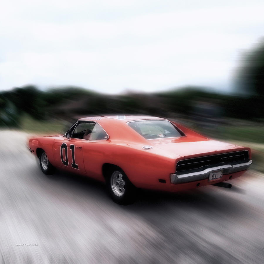 The Genaral Lee Dodge Charger Sq Format Photograph By Thomas Woolworth 