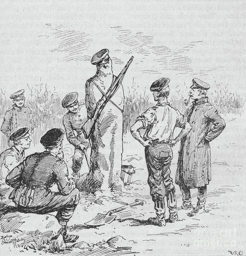 The German Soldiers Making Sentries Drawing by Print Collector