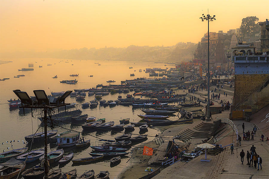 Boat Photograph - The Ghats Of Varanasi by Souvik Banerjee