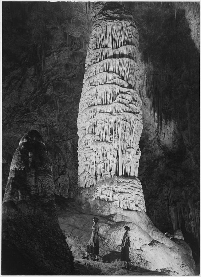 The Giant Domes in the interior of Carlsbad Cavern Painting by Ansel ...