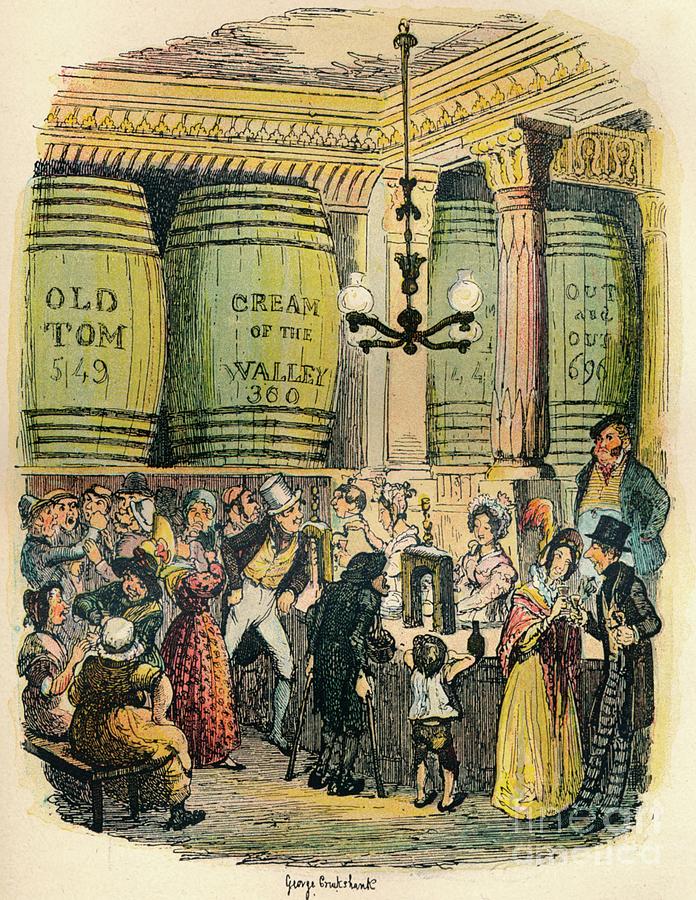 The Gin Palace, C1900 Drawing by Print Collector
