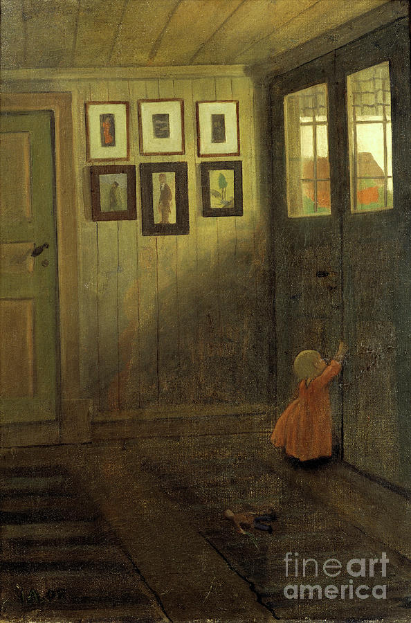The Girl At The Door. Interior Drawing by Heritage Images