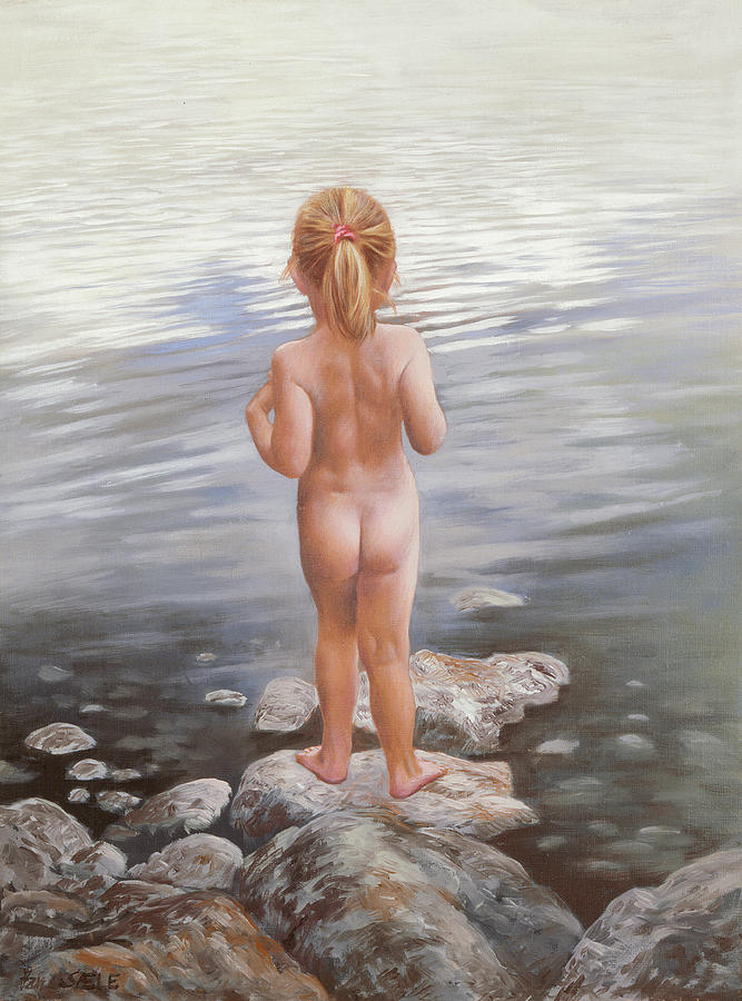 The Girl from Lake of Gog Painting by Hans Egil Saele
