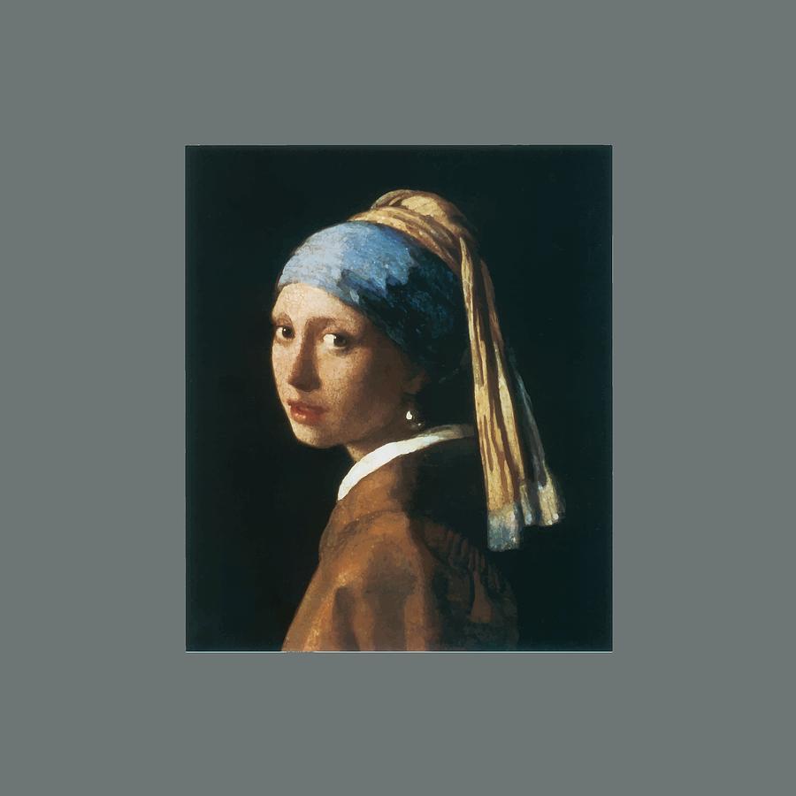 Jan Vermeer Digital Art - The Girl with a Pearl Earring by John Lutheran