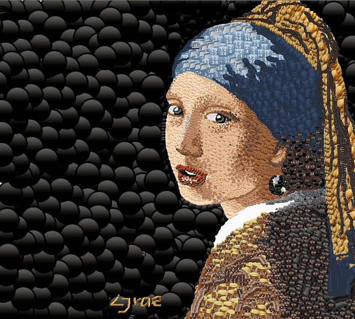 The Girl With The Pearl Earrings 2.0 Digital Art by London Jvae