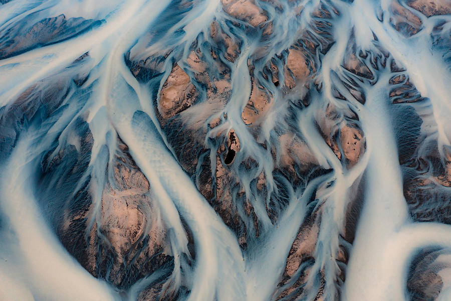 Landscape Photograph - The Glacier Rivers Of Iceland by Valentinos Loucaides