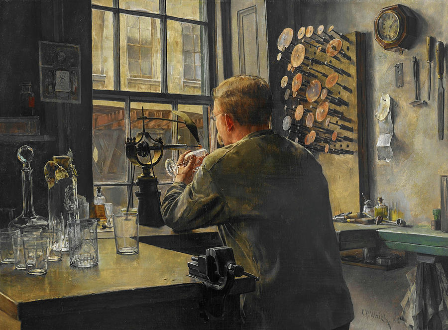 The Glass Engraver by Charles Frederic Ulrich