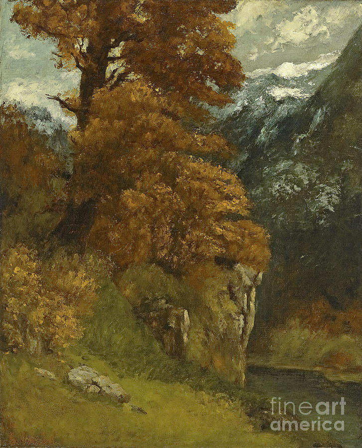 The Glen At Ornans, 1866 (oil On Canvas) Painting by Gustave Courbet