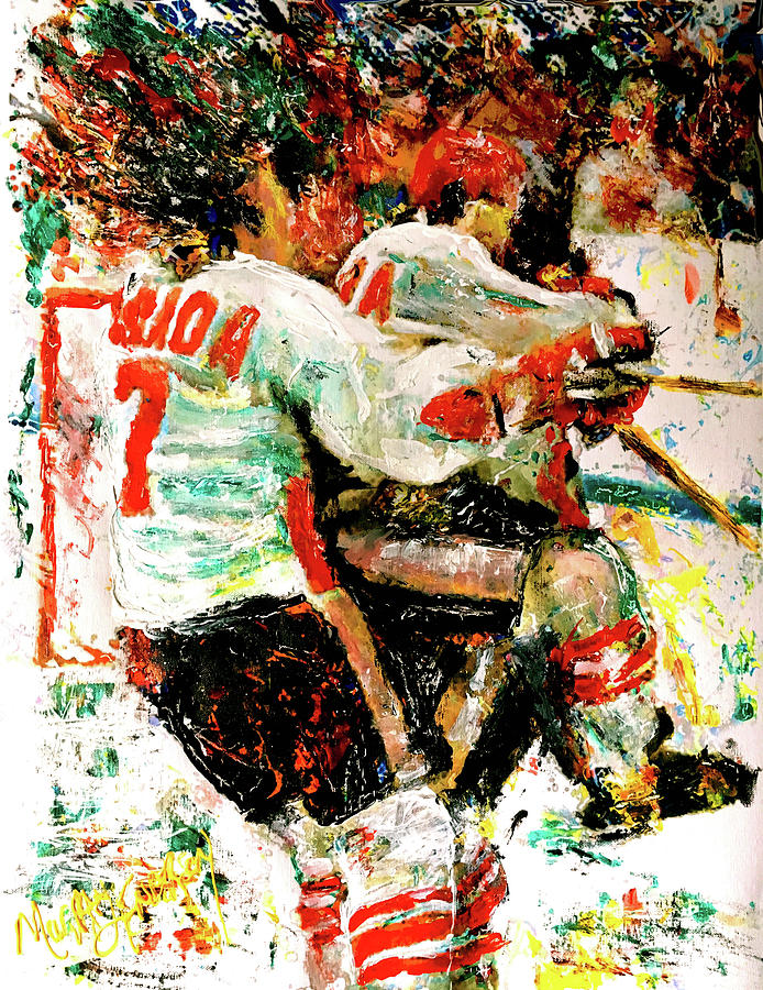 Sports Painting - The Goal 72 1 by Murray Henderson Fine Art