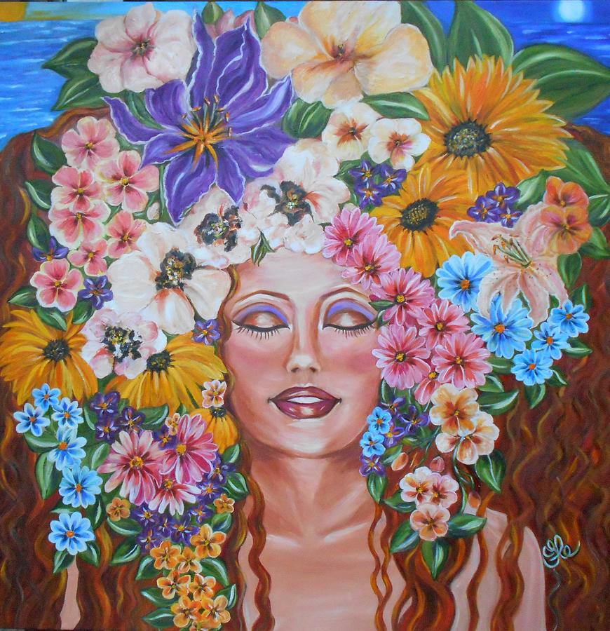 The Goddess Freya Painting by Yesi Casanova
