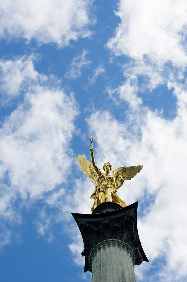 The Golden Angel Of Peace, Friedensengel, Munich, Bavaria, Germany ...