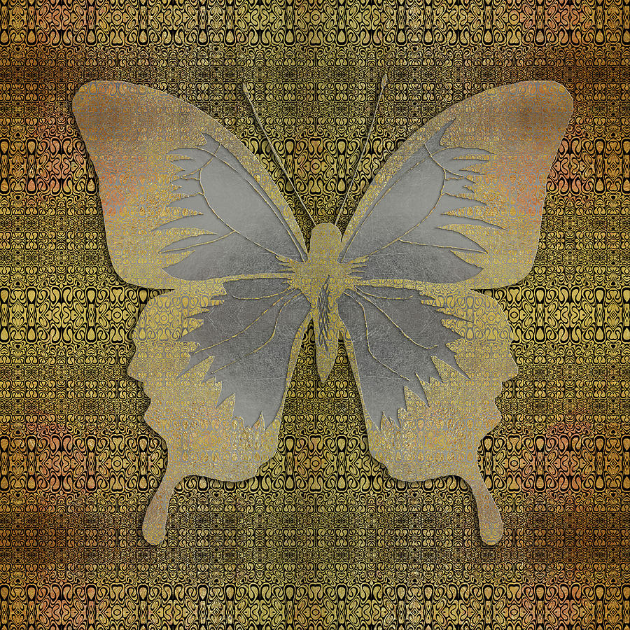 The Golden Butterfly Digital Art by Diego Taborda