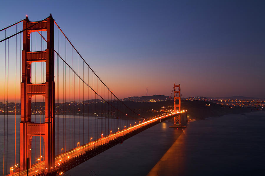 The Golden Gate Bridge At Dawn Photograph by Worldofphotos