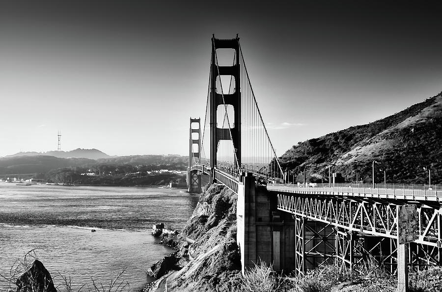 The Golden Gate Bridge in Black and White Photograph by Bill Cannon