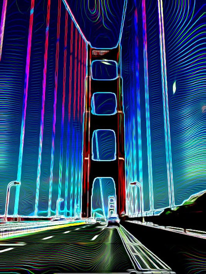 The Golden Gate Digital Art by Bryan Bromstrup - Fine Art America