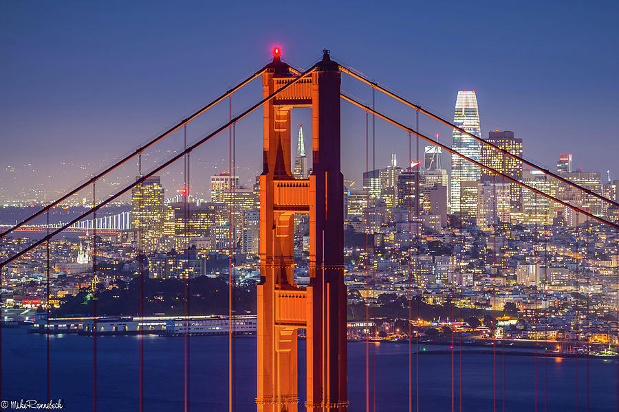 Golden Gate Bridge Photograph - The Golden Gate by Mike Ronnebeck