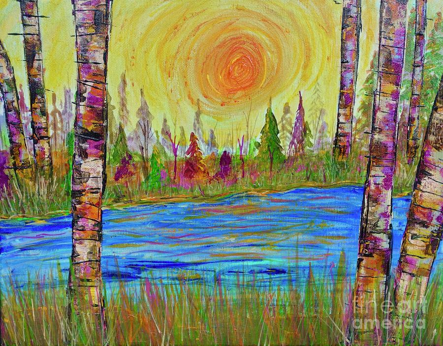 Nature Painting - The Golden Hour by Jacqueline Athmann