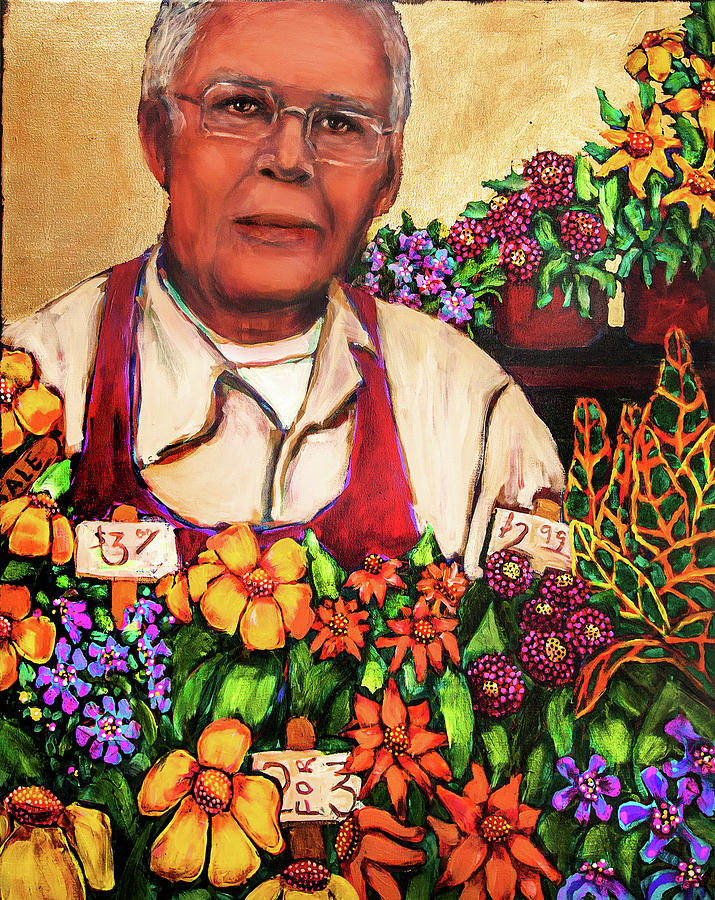 The Golden Years - Florist Mixed Media by Cora Marshall