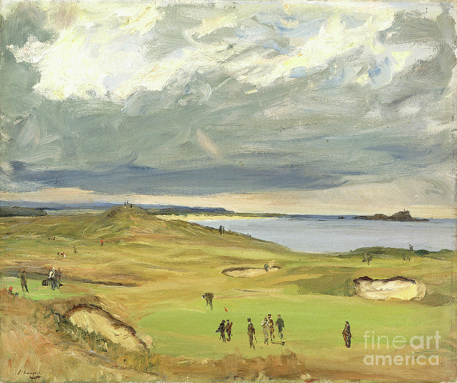 The Golf Links, North Berwick, 1919 Painting by John Lavery