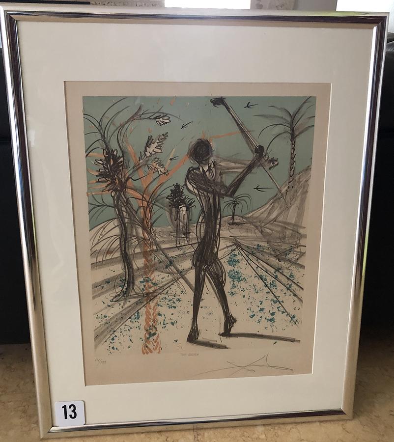 The Golfer Mixed Media by Salvador Dali