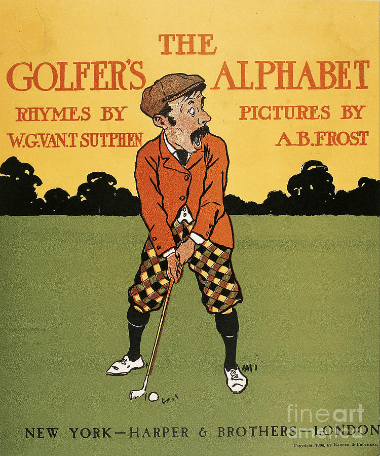 The Golfers Alphabet. Artist Frost Drawing by Heritage Images