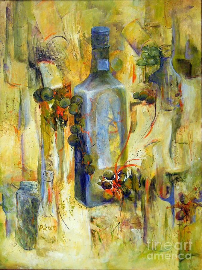 Bottle Painting - The Good Life by Virginia Potter