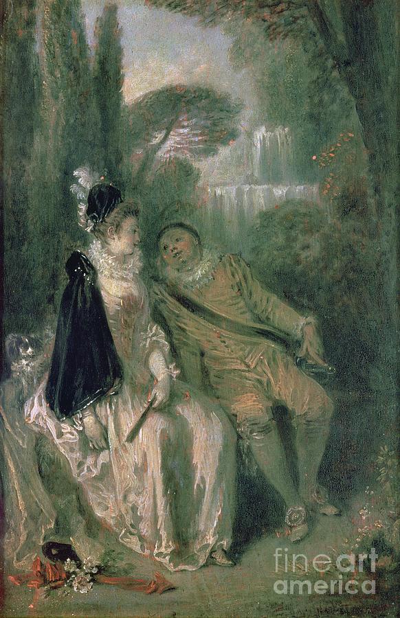 The Graceful Rest, Circa 1713 By Jean Antoine Watteau Painting by Jean Antoine Watteau