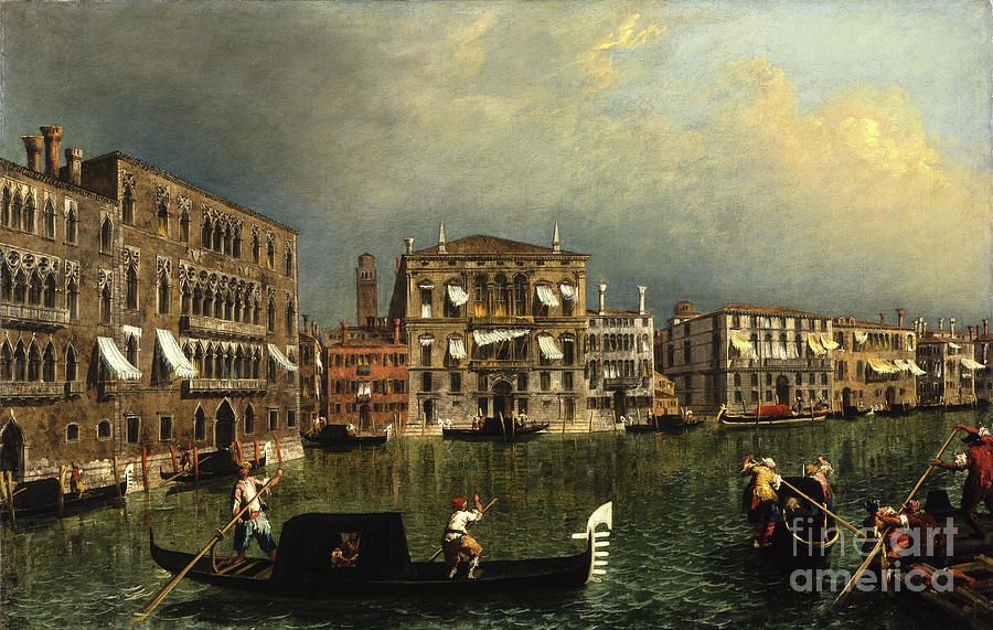 The Grand Canal At The [rio Di] Ca Foscari, C.1740-1743 Painting by ...