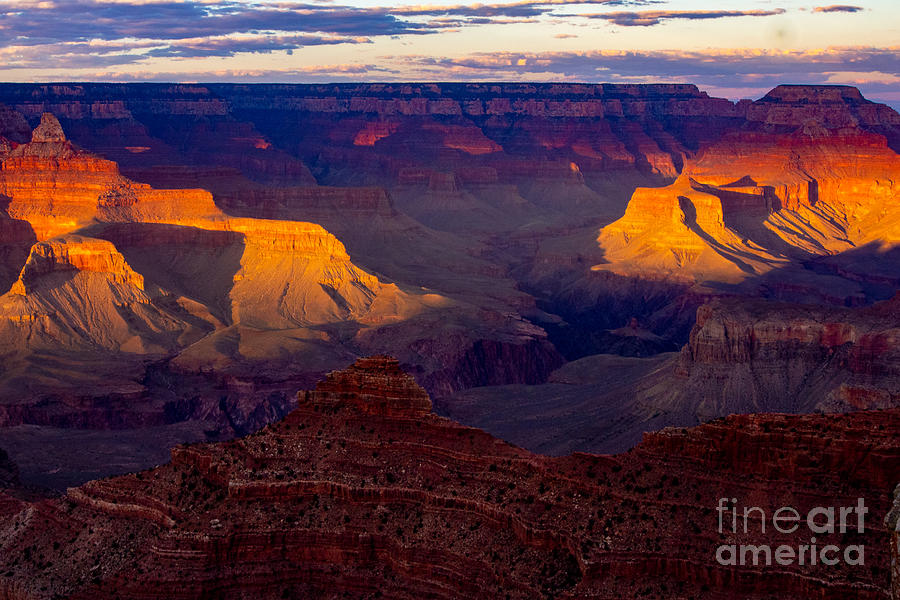 The Grand Canyon at Sunset Photograph by L Bosco