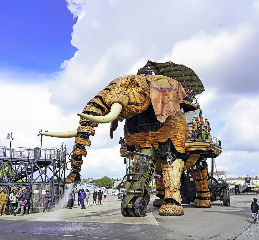 The Grand Elephant At The Les Macines De Lile In Nantes France Photograph by Rick Rosenshein