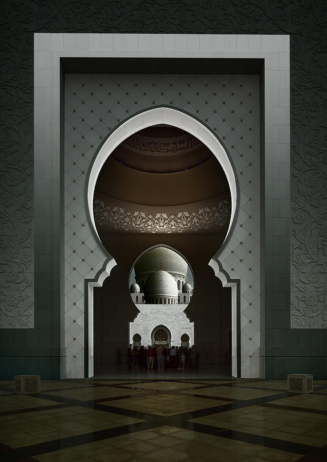 Abudhabi Photograph - The Grand Mosque by Wael Onsy Abudhabi Photograph - The Grand Mosque by Wael Onsy
