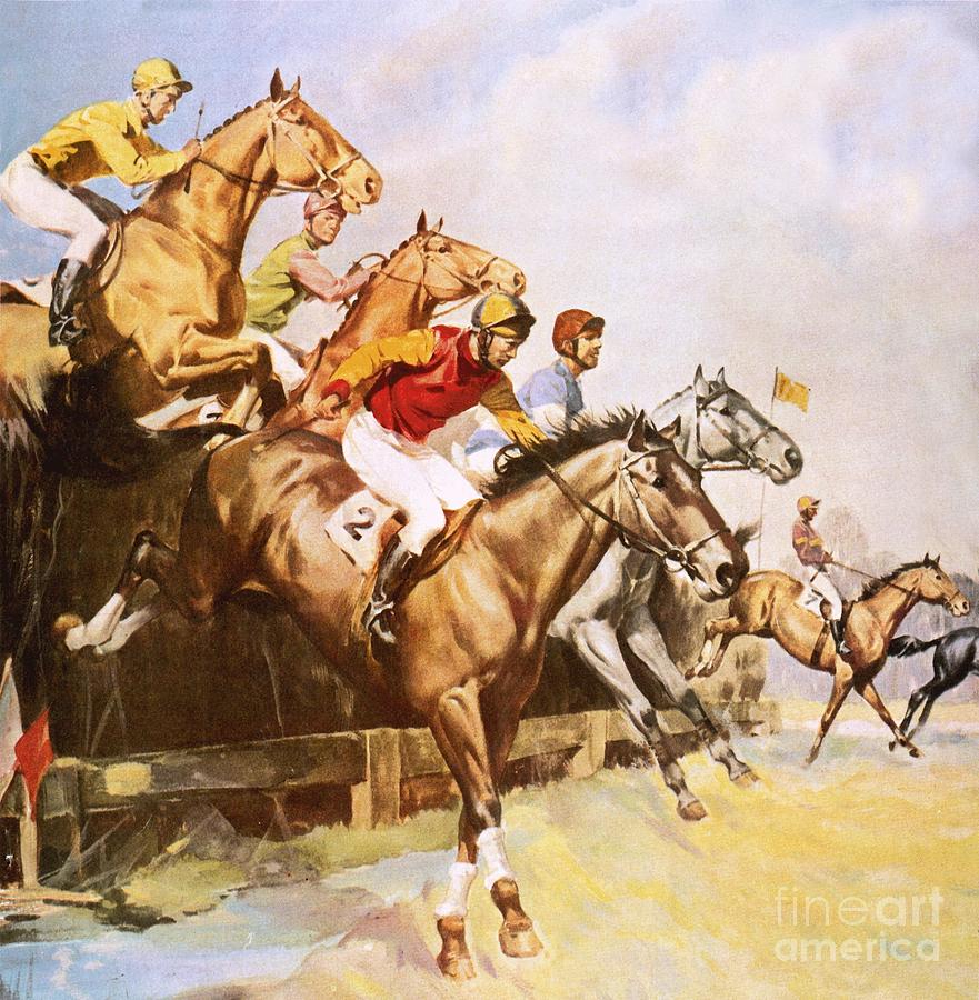 The Grand National Painting by Barrie Linklater | Fine Art America