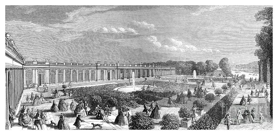 The Grand Trianon, 1885.artist Rigaud Drawing by Print Collector The Grand Trianon, 1885.artist Rigaud Drawing by Print Collector