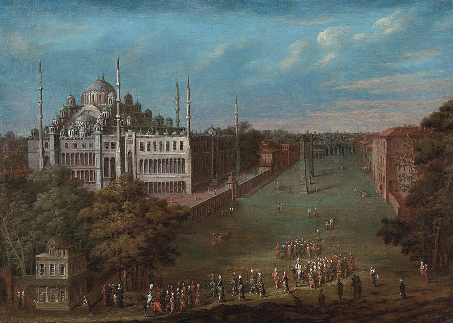 The Grand Vizier Crosses the Atmeydan Painting by Jean Baptiste Vanmour