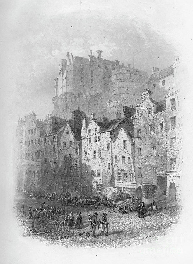 The Grass Market, Edinburgh, 1859 Drawing by Print Collector