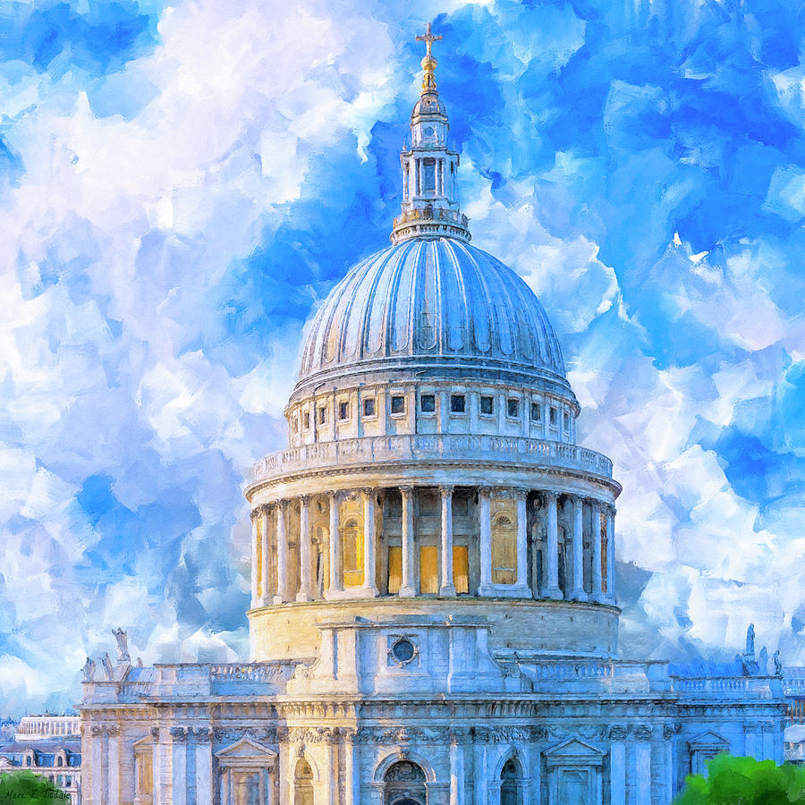 The Great Dome - St Pauls Cathedral Mixed Media by Mark Tisdale