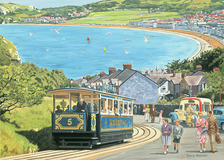 Vintage Painting - The Great Orme, Llandudno by Trevor Mitchell