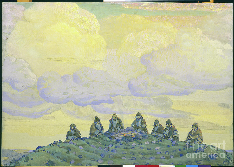 The Great Sacrifice: Decor For The Ballet the Rite Of Spring By Igor Stravinsky, 1910 Painting by Nicholas Roerich