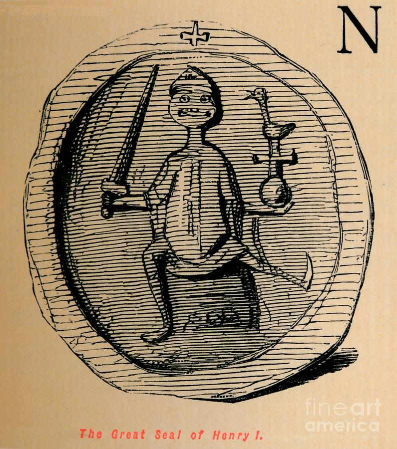 The Great Seal Of Henry I Circa 1860 Drawing by Print Collector