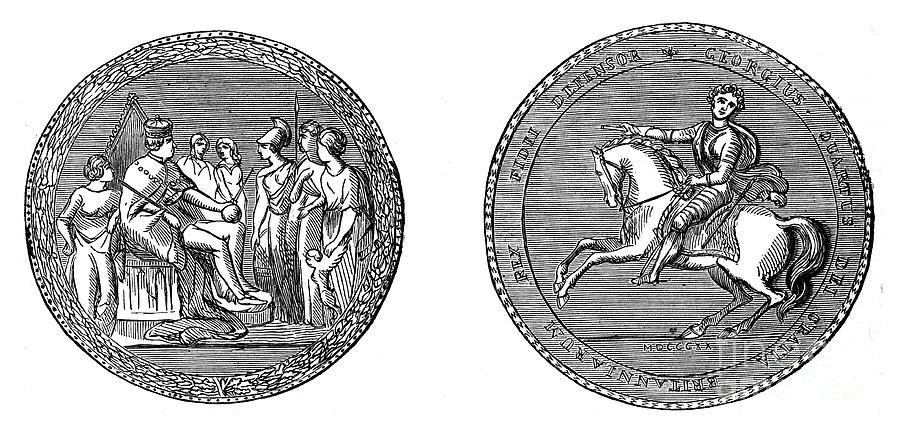 The Great Seal Of King George Iv, C1895 Drawing by Print Collector The Great Seal Of King George Iv, C1895 Drawing by Print Collector